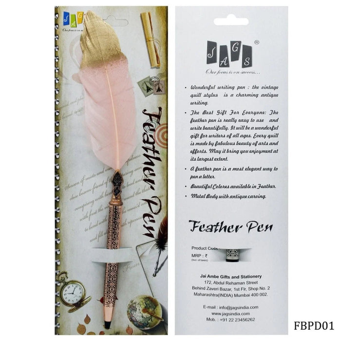 Feather Ball Pen Design Rose   Gold