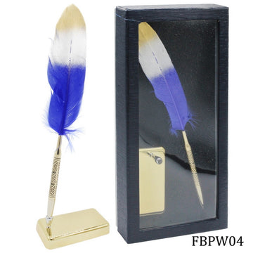 Feather Ball Pen With Gold Stand & Gift Box