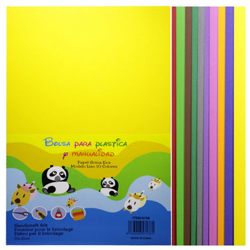 Colorful foam A4 sheets for hobby crafts and DIY- contain 10 unit