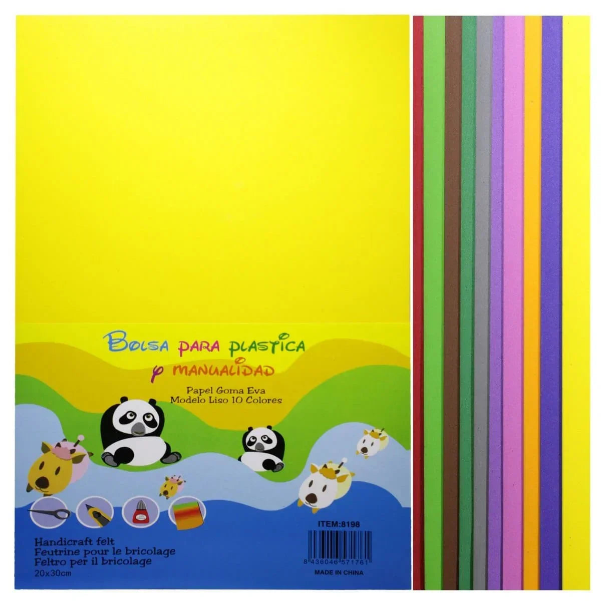 Colourful foam A4 sheets for hobby crafts and DIY- 1Pc Assorted color