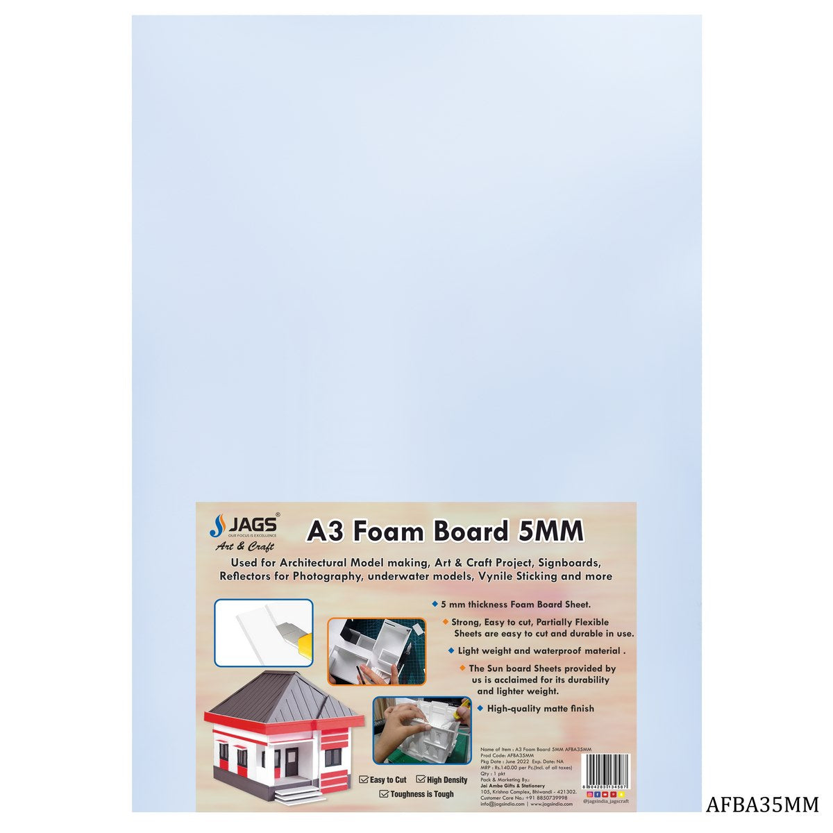 jags-mumbai Foam, Mount,Cork Sheet Foam Board 5MM A3