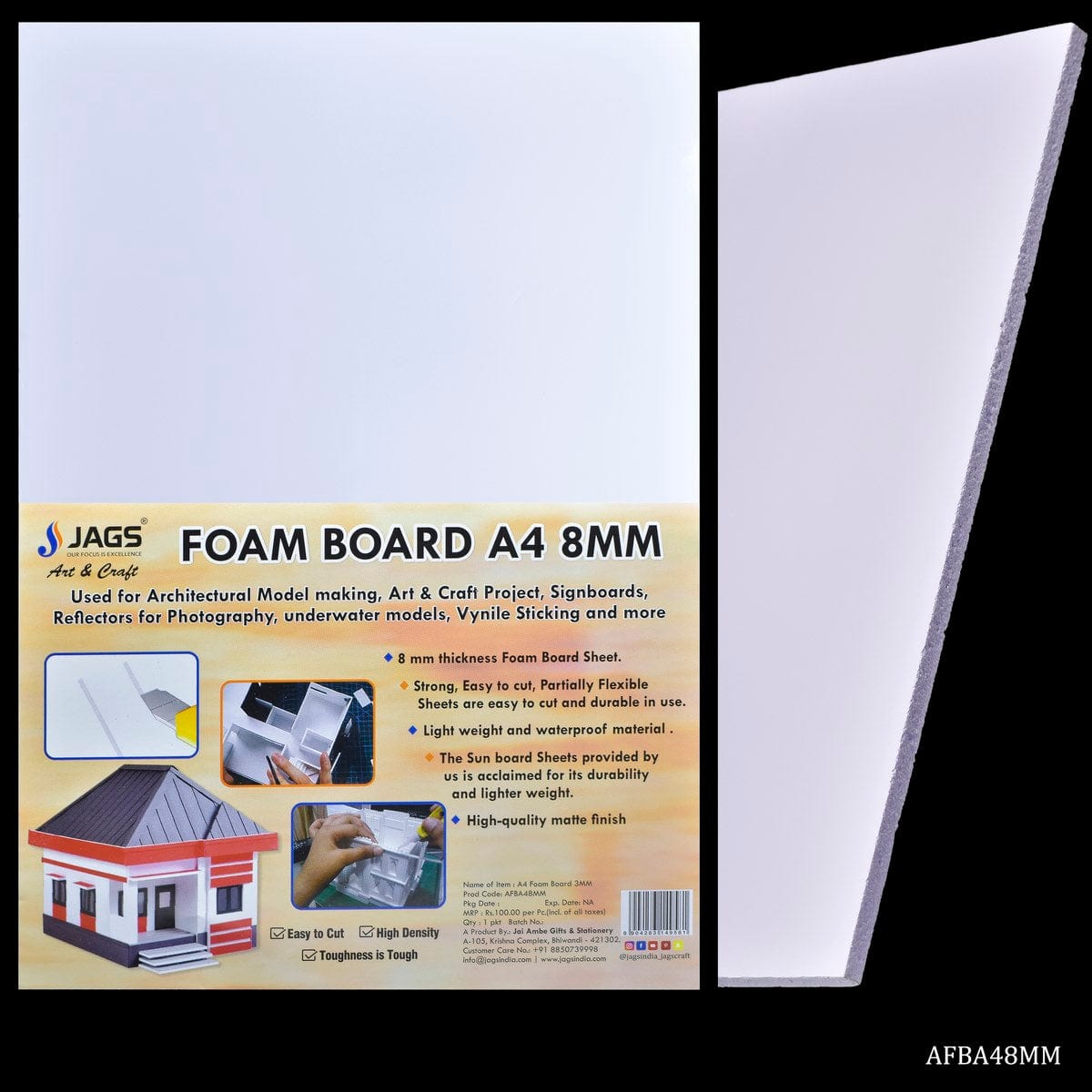 jags-mumbai Foam, Mount,Cork Sheet Foam Board 8MM A4