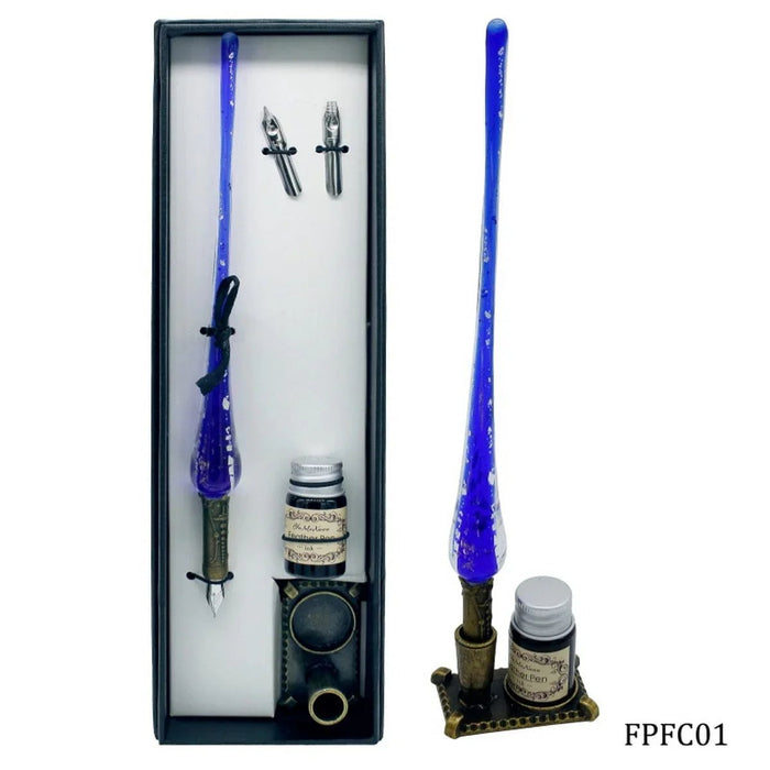 Glass Pen Fountain Crystal GiftSet With Box