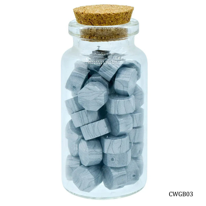 Craft Wax Glass Bottle Silver