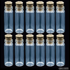 Glass Messages Bottle 11x35 12pcs Set GB11X35