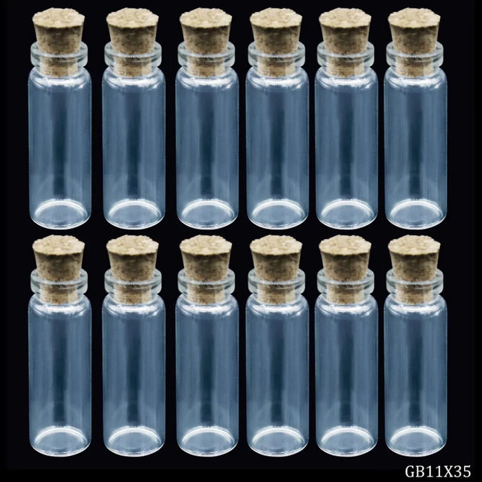 Glass Messages Bottle 11x35 12pcs Set GB11X35