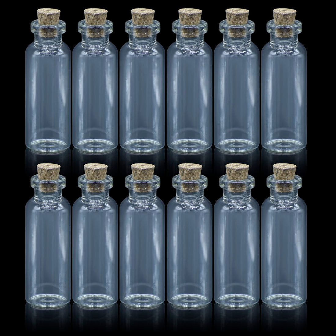 jags-mumbai Glass Messages Bottle Glass Messages Bottle 12 Pcs Set 18*50 50MM GMB18X50