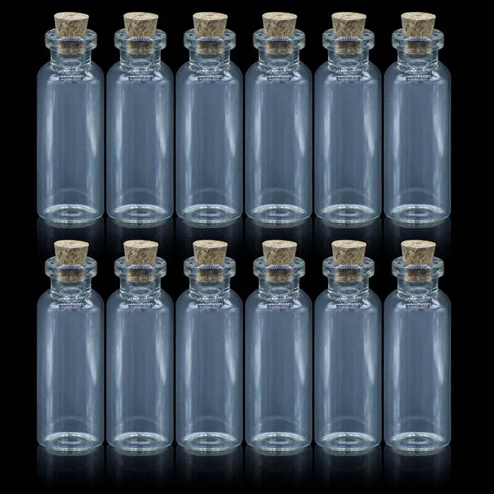 Glass Messages Bottle | Test tube bottle with cork 12 Pcs Set 18*50 50MM