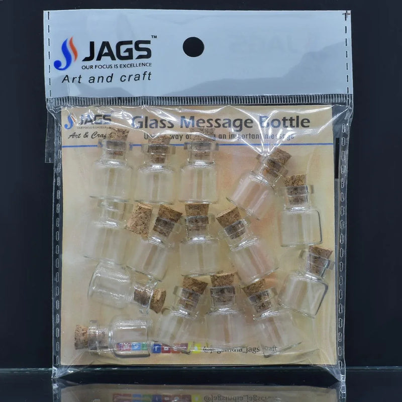 jags-mumbai Glass Messages Bottle Glass Messages Bottle 16x22 15Pcs Set