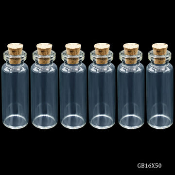 Glass Messages Bottle 16x50 6pcs Set GB16X50