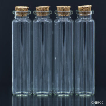 Glass Messages Bottle 4pcs Set  (90MM)