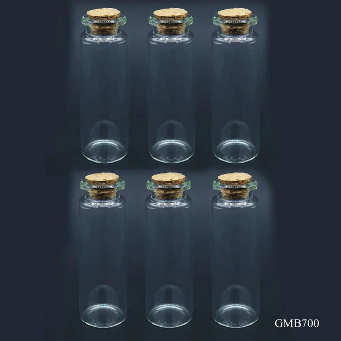 Glass Messages Bottle 6pcs Set 22*70 70MM GMB700