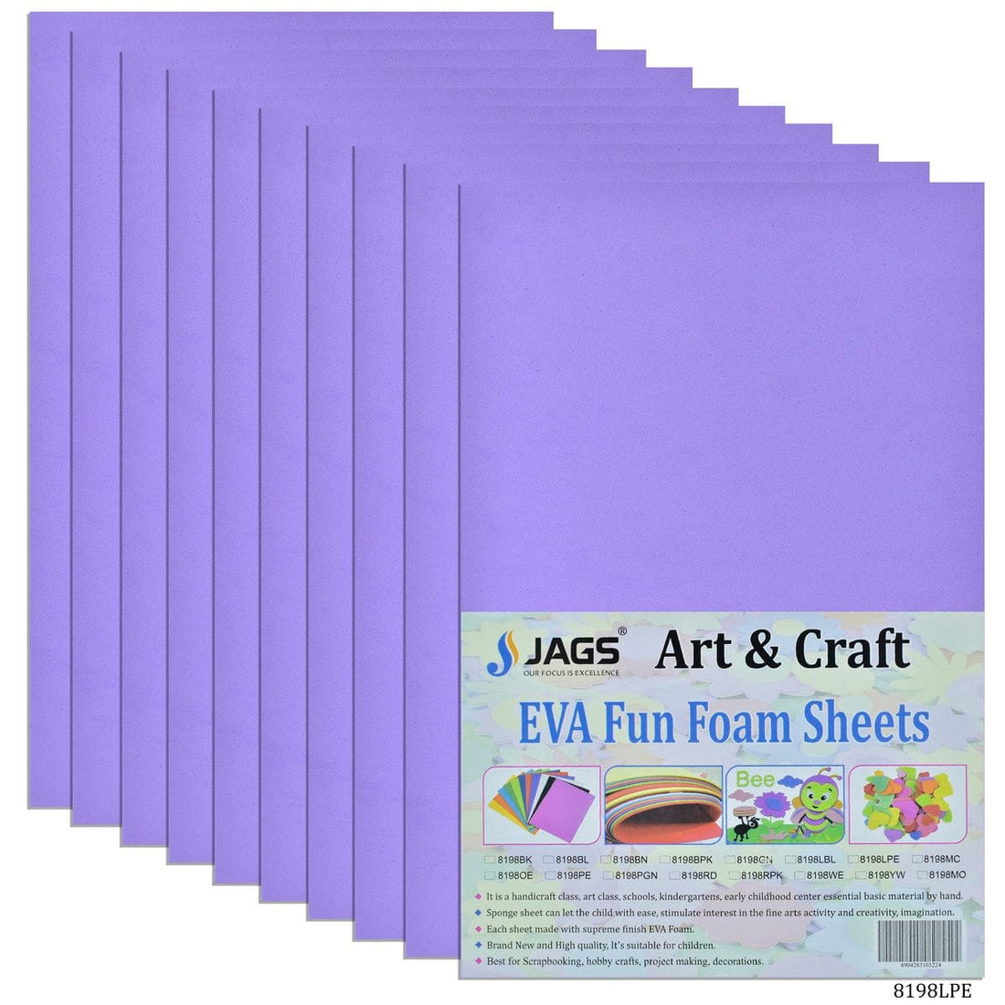 jags-mumbai Glitter Paper & Foam Sheet A4 Foam sheet without sticker L purple