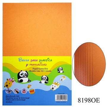 jags-mumbai Glitter Paper & Foam Sheet A4 Foam Sheet Without Sticker Orange 8198OE