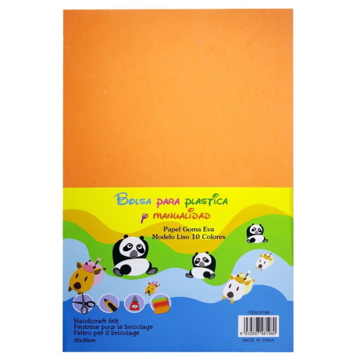 jags-mumbai Glitter Paper & Foam Sheet A4 Foam Sheet Without Sticker Orange 8198OE