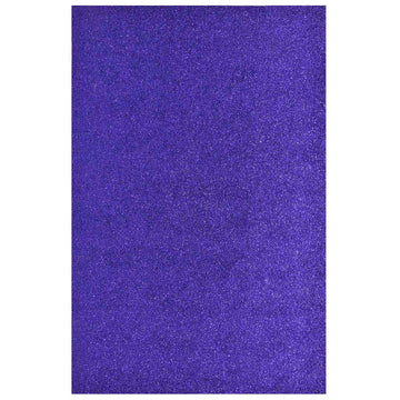 A4 Glitter Foam Sheet With Stick D Purple 26164DPE