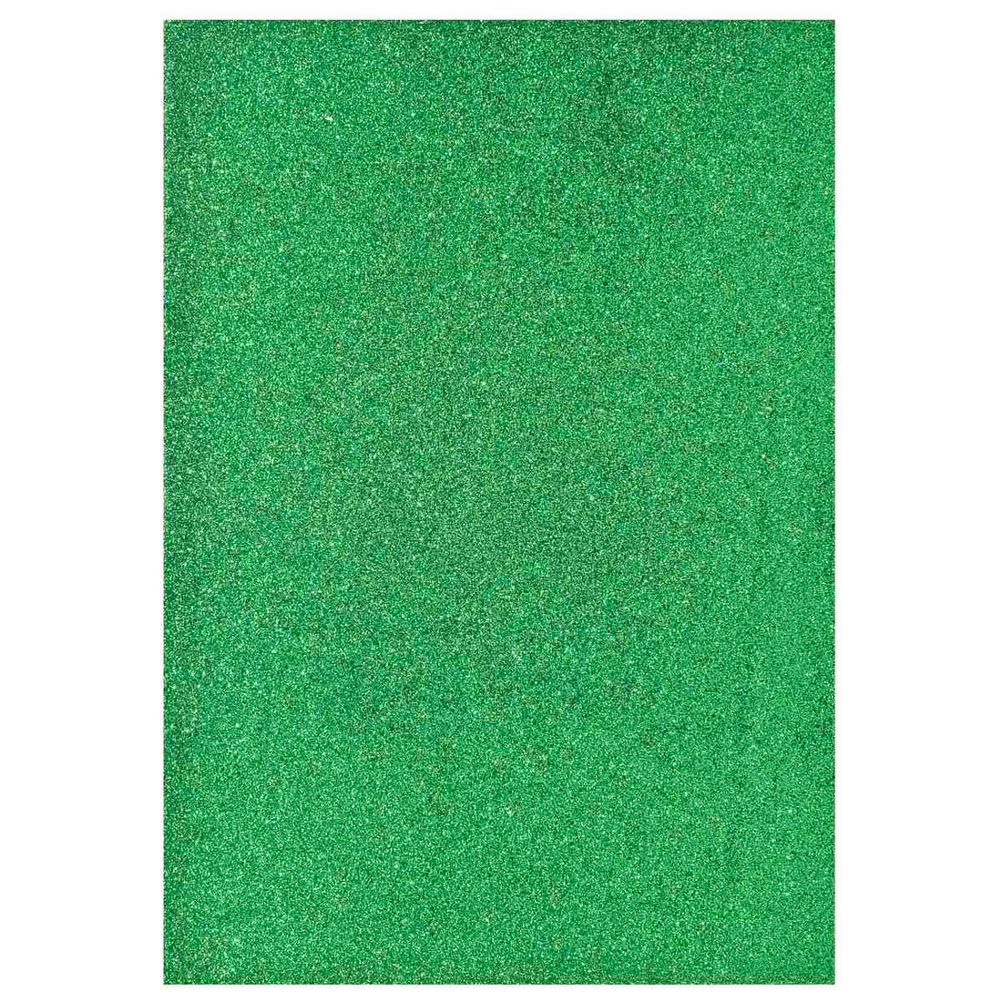 jags-mumbai Glitter Paper & Foam Sheet A4 Glitter Foam Sheet With Stick L Green 26164LGN