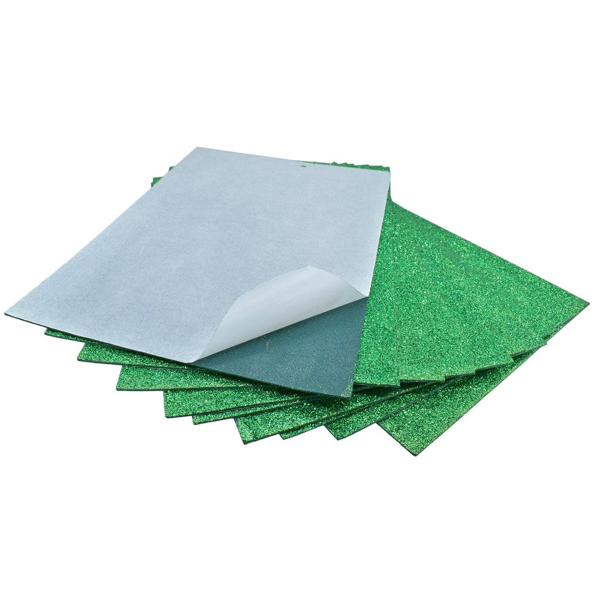 jags-mumbai Glitter Paper & Foam Sheet A4 Glitter Foam Sheet With Stick L Green 26164LGN