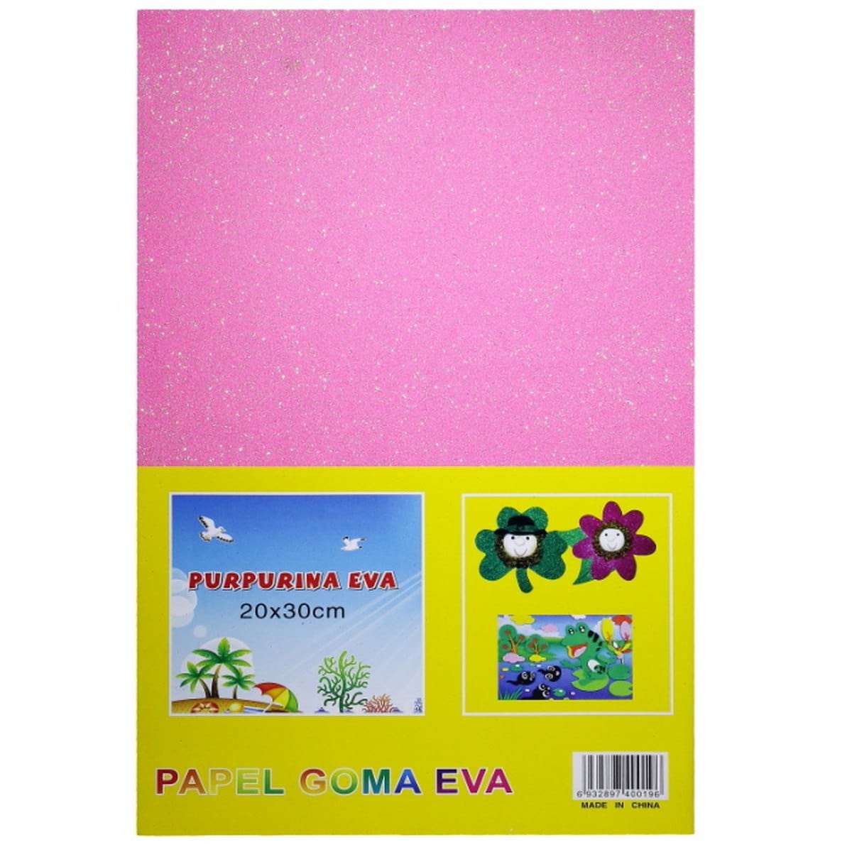 jags-mumbai Glitter Paper & Foam Sheet A4 Glitter Foam Sheet With Sticker B Pink 26164BPK