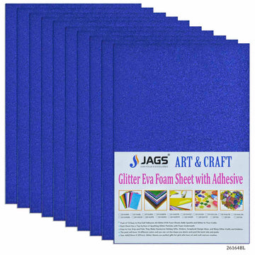 A4 Glitter Foam Sheet With Sticker N Blue