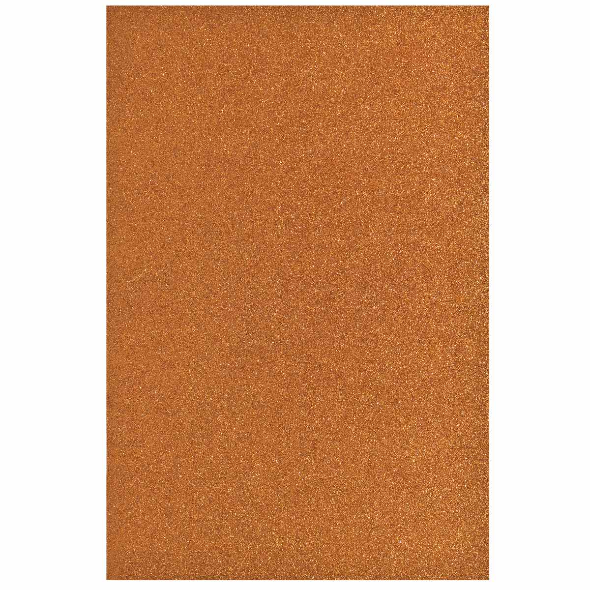 jags-mumbai Glitter Paper & Foam Sheet A4 Glitter Foam Sheet With Sticker Orange 26164OE