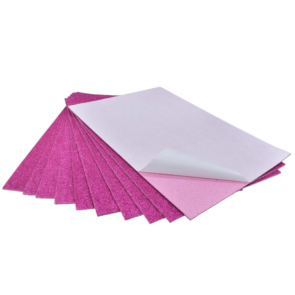 jags-mumbai Glitter Paper & Foam Sheet A4 Glitter Foam Sheet With Sticker R Pink 26164RPK