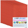 jags-mumbai Glitter Paper & Foam Sheet A4 Glitter Foam Sheet With Sticker Red 26164RD