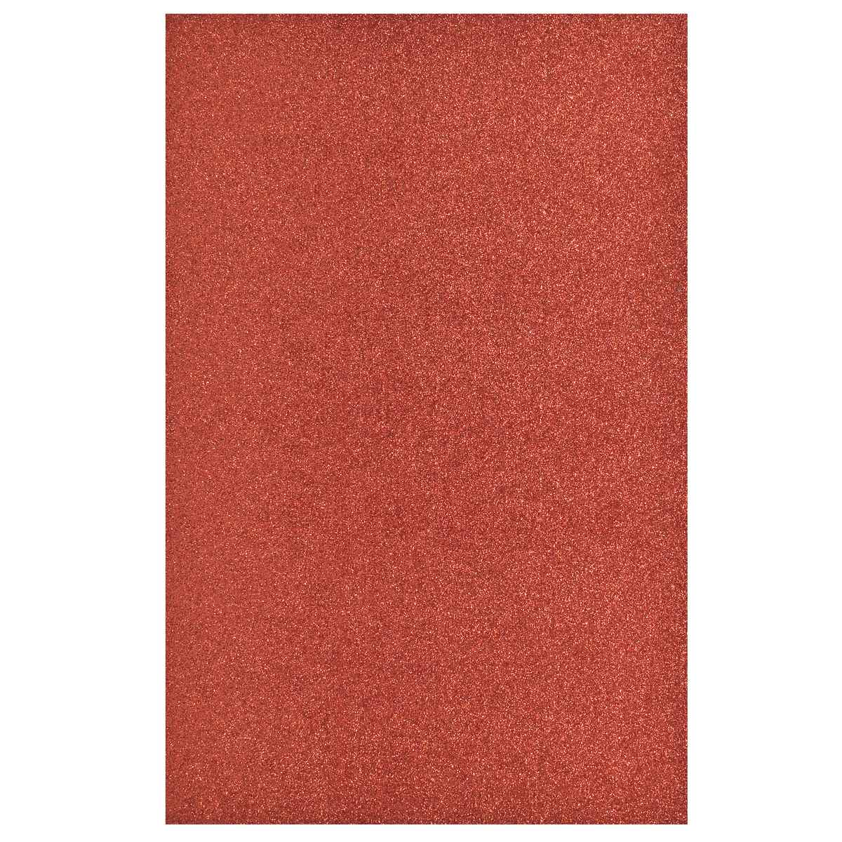 jags-mumbai Glitter Paper & Foam Sheet A4 Glitter Foam Sheet With Sticker Red 26164RD