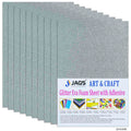 jags-mumbai Glitter Paper & Foam Sheet A4 Glitter Foam Sheet With Sticker Silver 26164SR