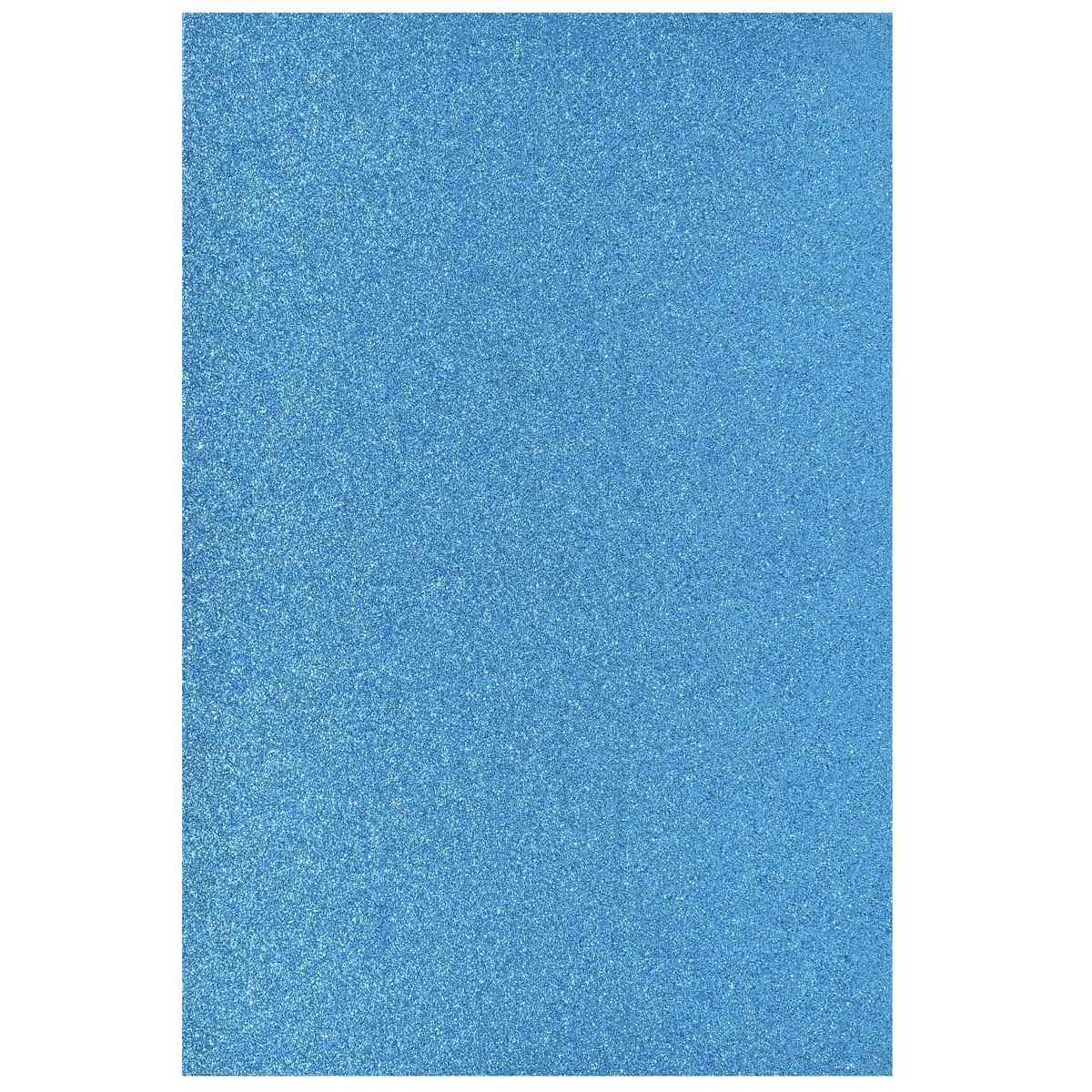 jags-mumbai Glitter Paper & Foam Sheet A4 Glitter Foam Sheet With Sticker Sky Blue 26164SBL