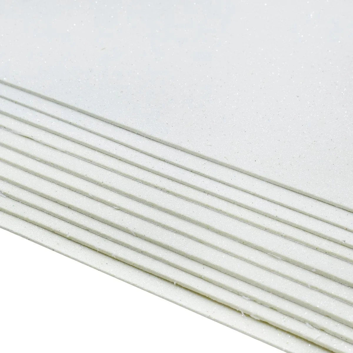 jags-mumbai Glitter Paper & Foam Sheet A4 Glitter Foam Sheet With Sticker White 26164WE