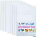 jags-mumbai Glitter Paper & Foam Sheet A4 Glitter Foam Sheet Without Stick White 00196WE