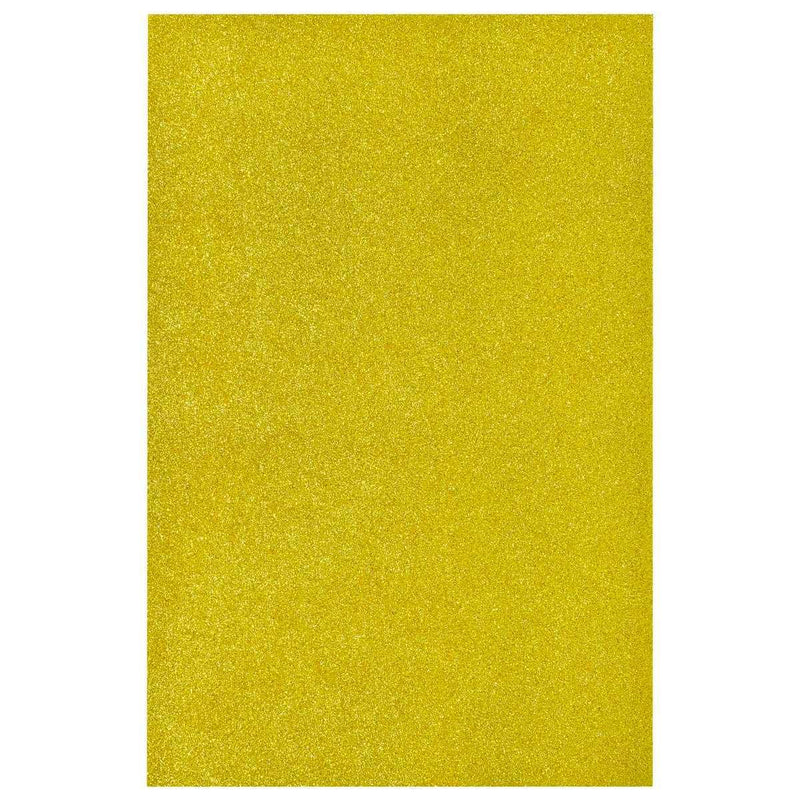 jags-mumbai Glitter Paper & Foam Sheet A4 Glitter Foam Sheet Without Sticker Gold 00196GD