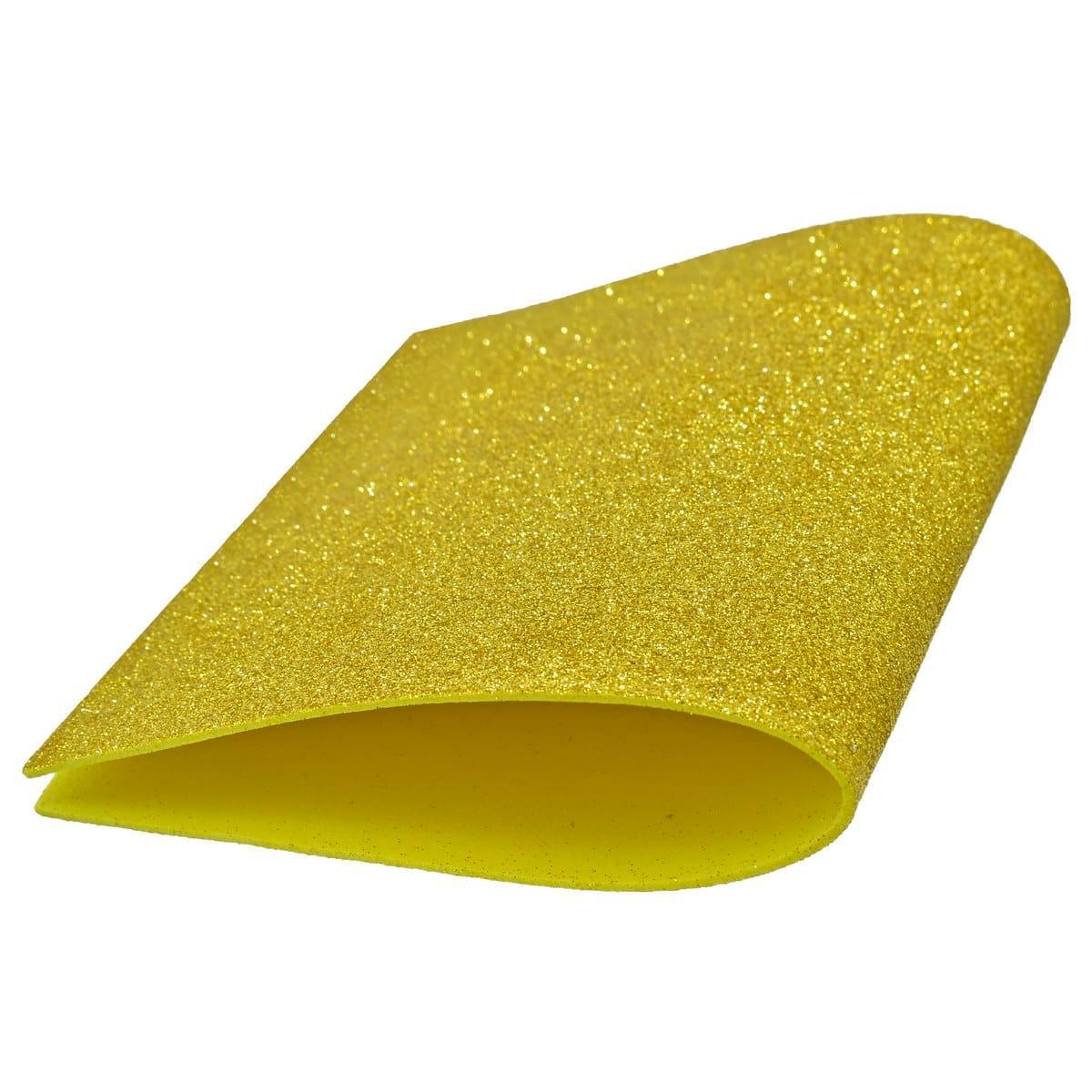jags-mumbai Glitter Paper & Foam Sheet A4 Glitter Foam Sheet Without Sticker Gold 00196GD