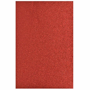 A4 Glitter Foam Sheet Without Sticker Red 00196RD