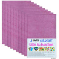 jags-mumbai Glitter Paper & Foam Sheet A4 Glitter Foam Sheet Without Stk B Pink 00196BPK