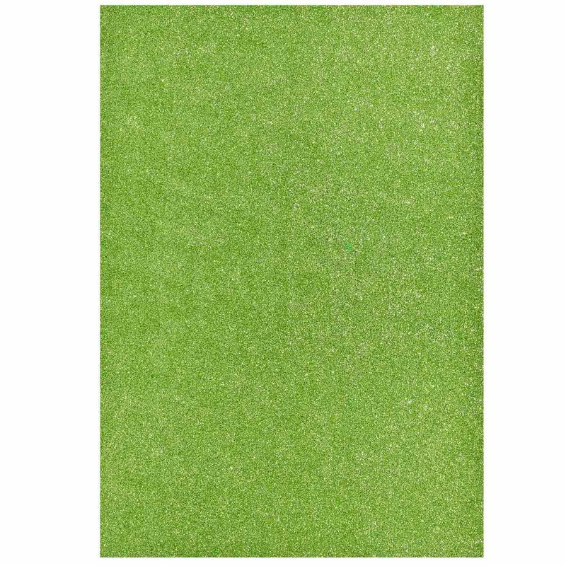 jags-mumbai Glitter Paper & Foam Sheet A4 Glitter Foam Sheet Without Stk L Green 00196LGN