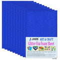 jags-mumbai Glitter Paper & Foam Sheet A4 Glitter Foam Sheet Without Stk N Blue 00196BL