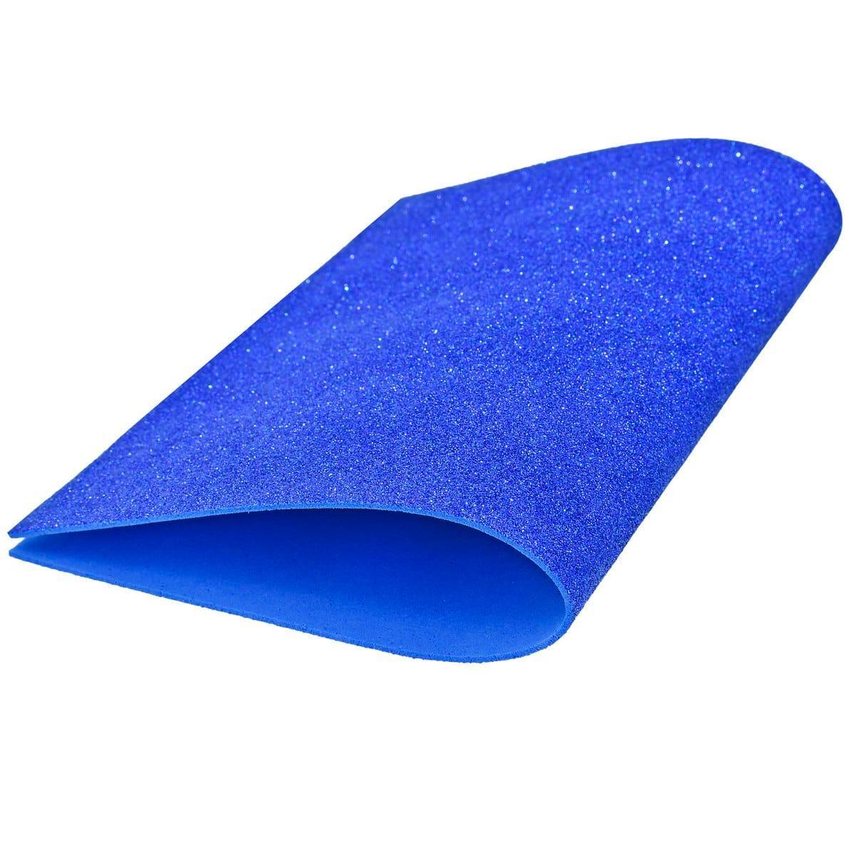 jags-mumbai Glitter Paper & Foam Sheet A4 Glitter Foam Sheet Without Stk N Blue 00196BL