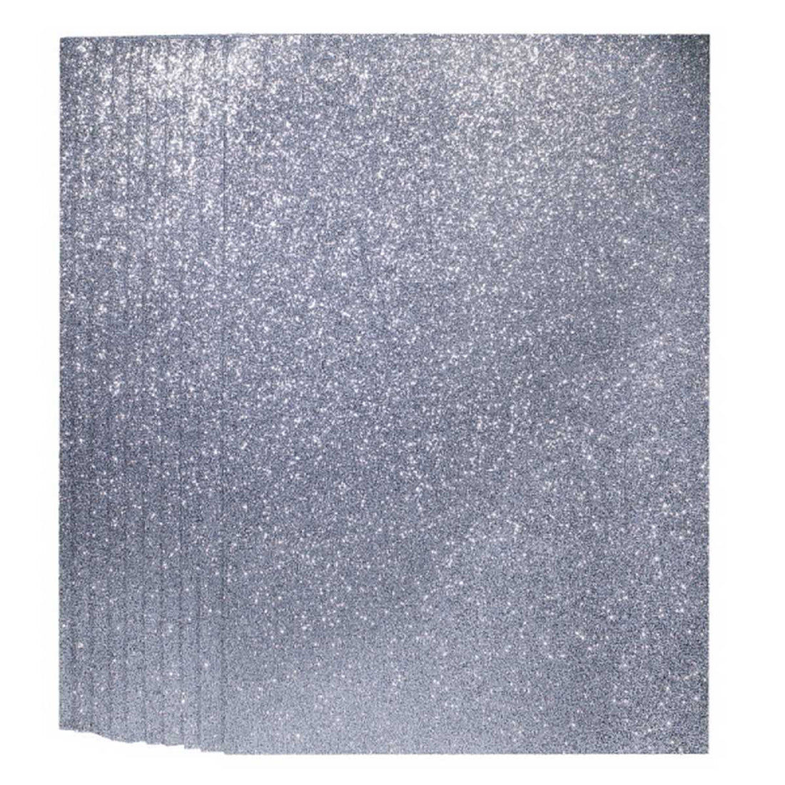 jags-mumbai Glitter Paper & Foam Sheet A4 Glitter Foam Sheet Without Stk Silver 00196SR