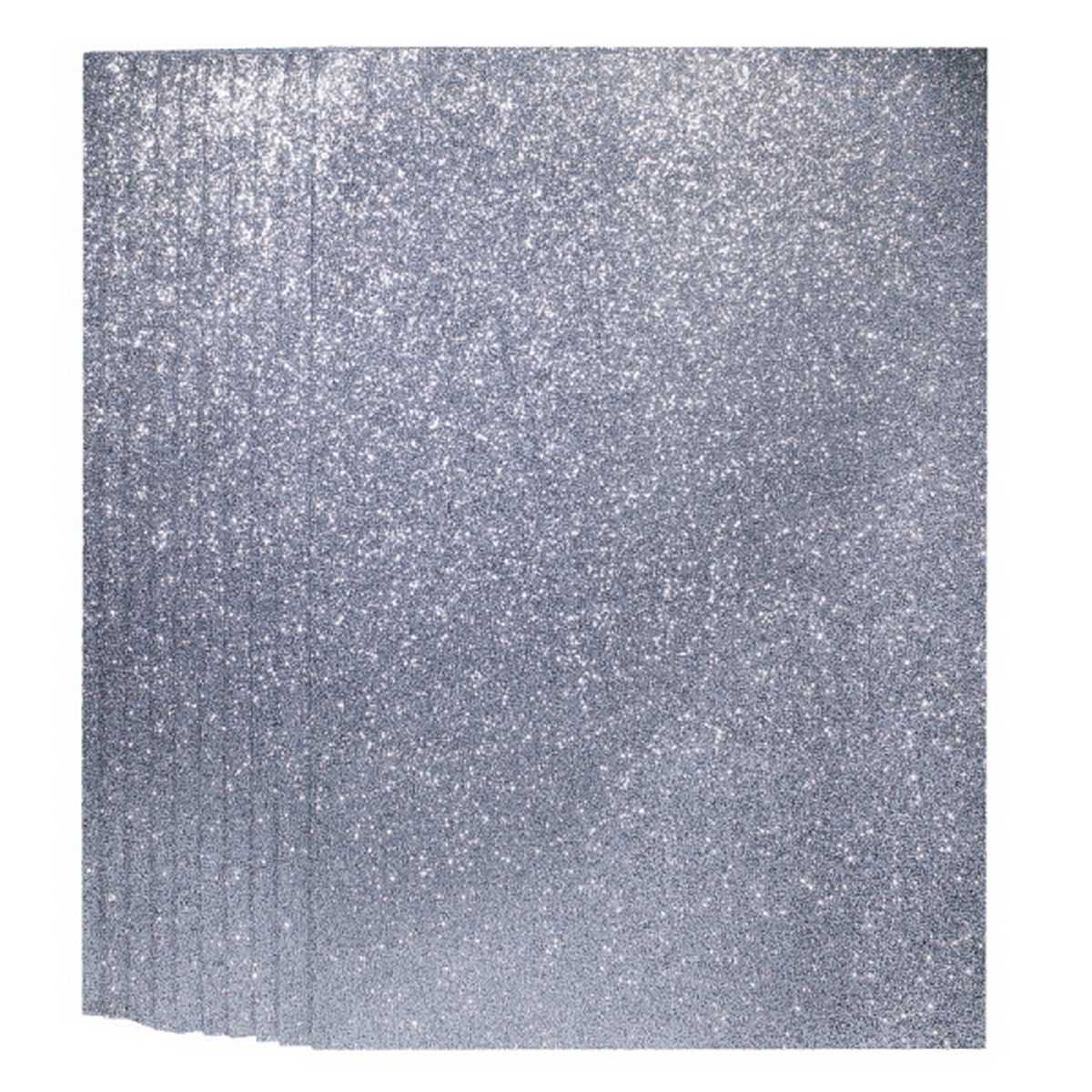 jags-mumbai Glitter Paper & Foam Sheet A4 Glitter Foam Sheet Without Stk Silver 00196SR