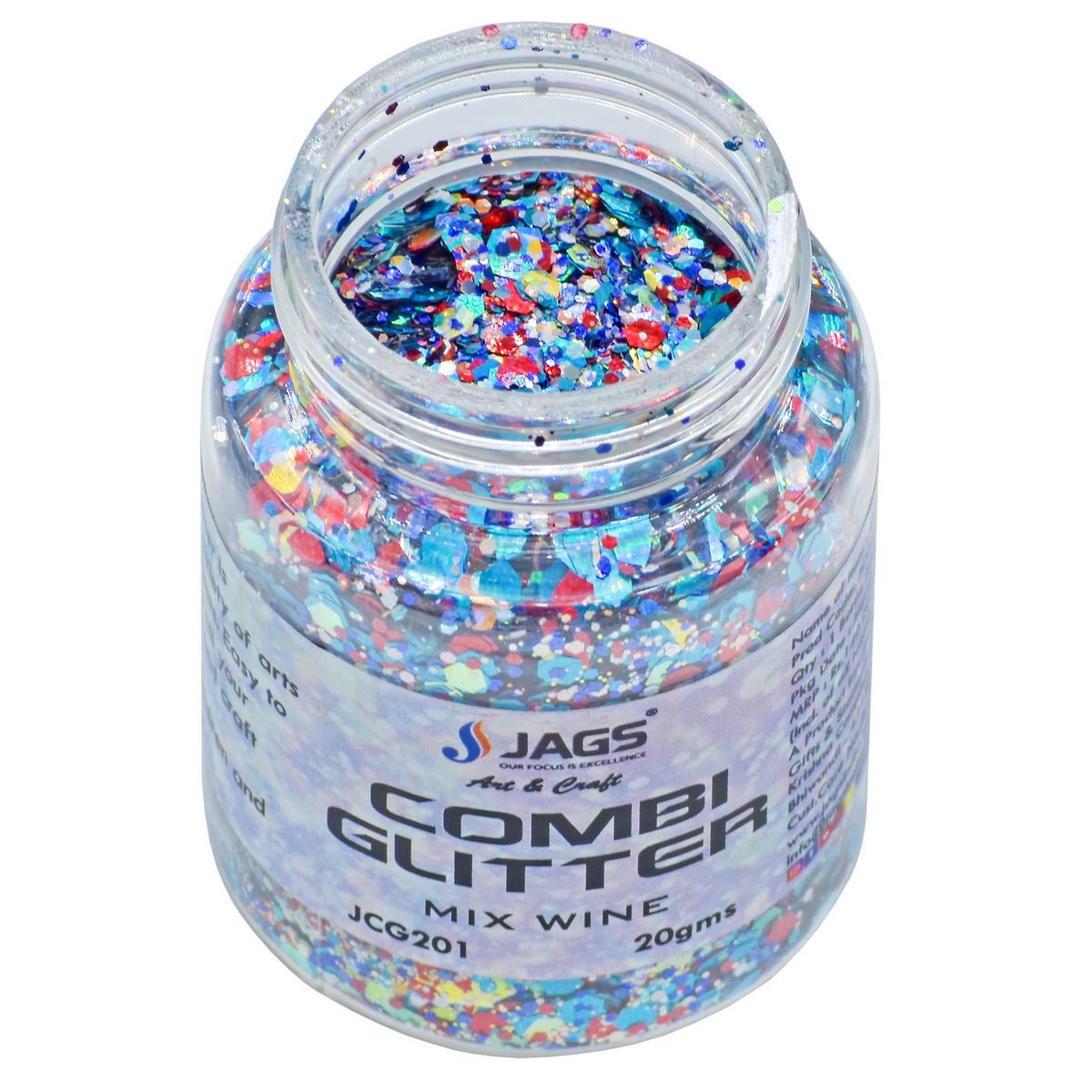 jags-mumbai Glitter Powder Jags Combi Glitter | 20Gsm | Mix Wine