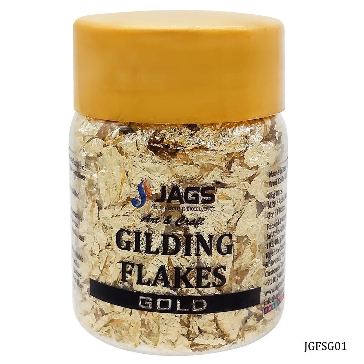 JAGS Gilding Flakes Small bottle Gold l Pack of 1