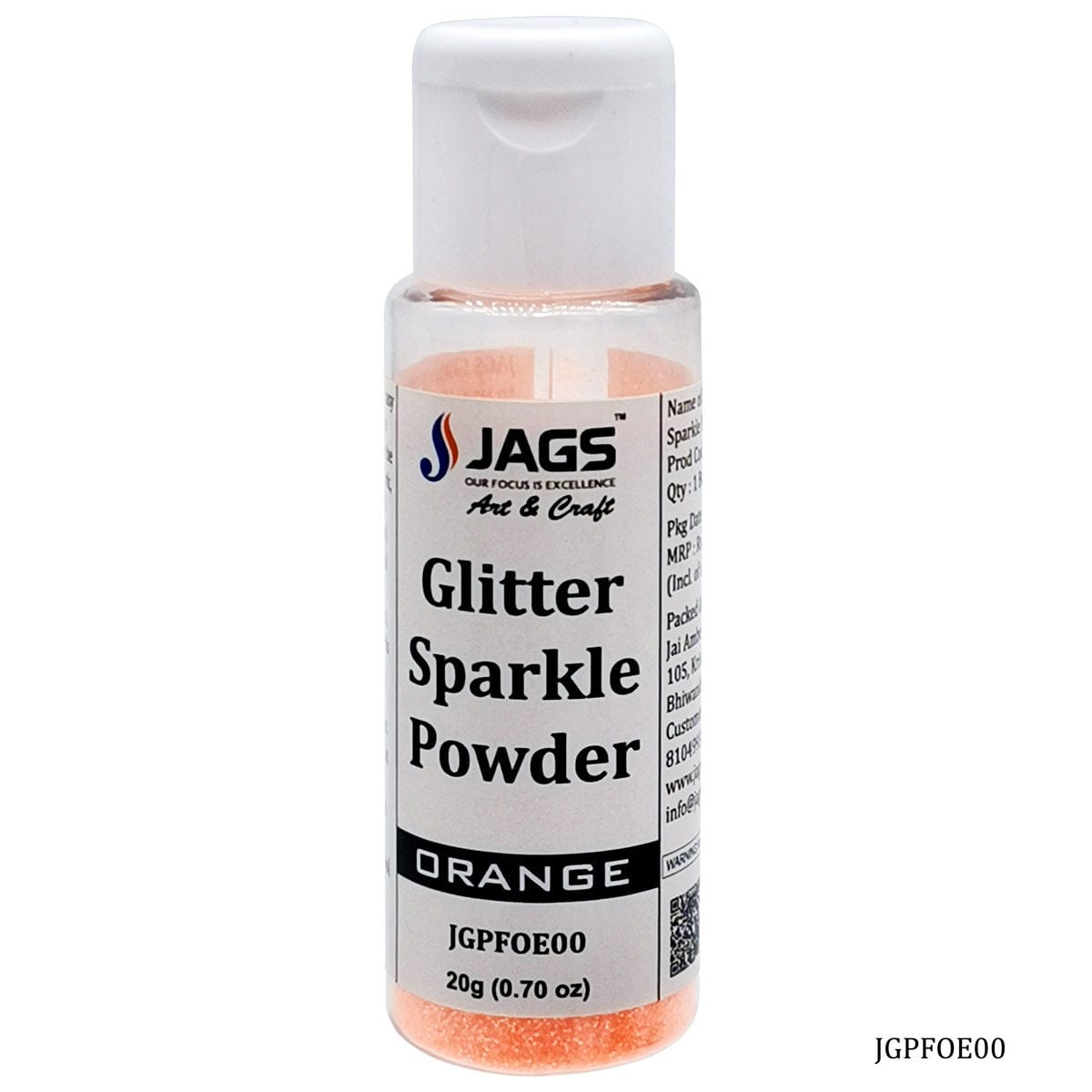 jags-mumbai Glitter Powder Jags Glitter Powder Flouresnt Orange 20gm