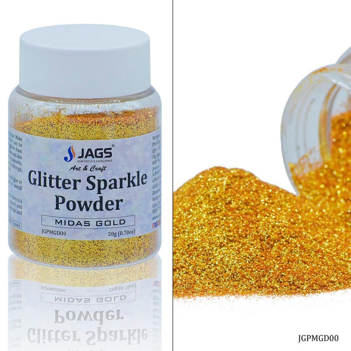Jags Glitter Powder Midas Gold 20gm JGPMGD00