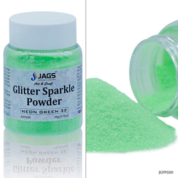 Jags Glitter Powder Neon Green 32 20gm