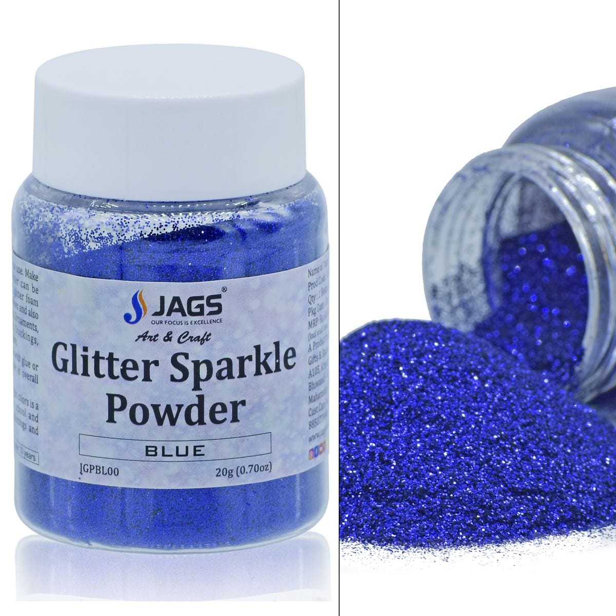 jags-mumbai Glitter Powder Jags Glitter Sparkle Powder 6 Pcs (3No) Mix Colour JGSP6P-3