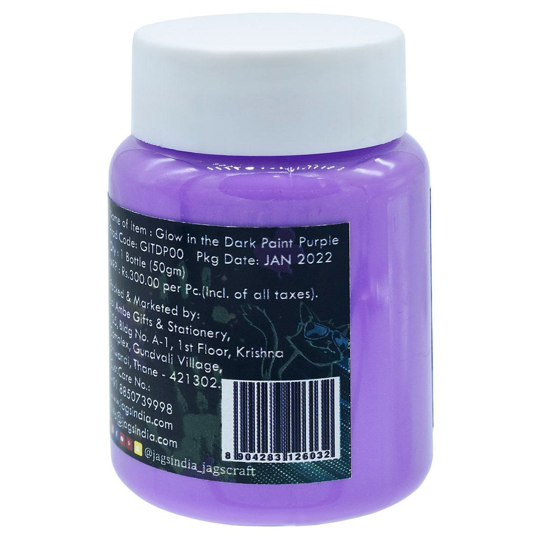 jags-mumbai Glow Powder & Pigment Glow In The Dark Paste 50gm Purple GITDP00