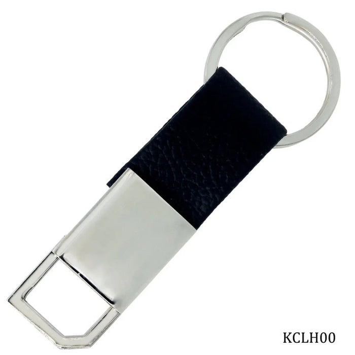 Key Chain lethar hook with ring black