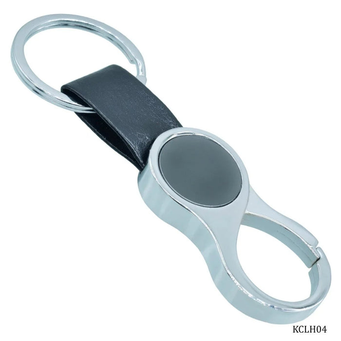 Key Chain Lethar Hook With Ring Black KCLH04